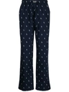 Polo Ralph Lauren Polo Pony-print Pajama Trousers In Blau