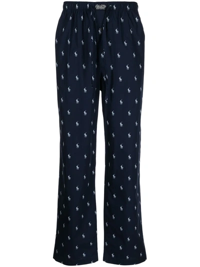 Polo Ralph Lauren Logo Pyjama Trousers In Black