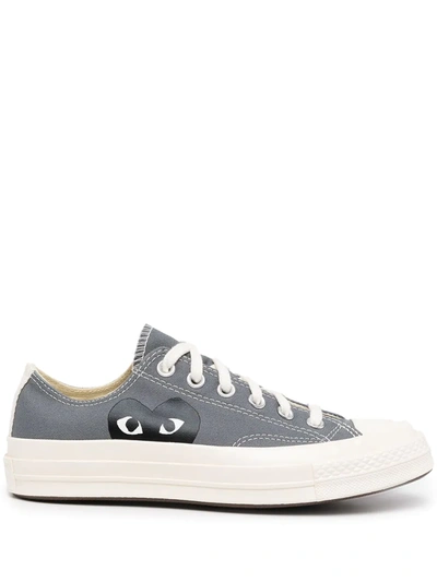 Comme Des Garçons Chuck Taylor Red Heart Low-top Sneakers In Grey