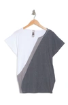 Go Couture Burnout Cap Sleeve Dolman T-shirt In White Dye 2