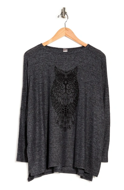 Go Couture Colorblock Top In Ultimate Gray
