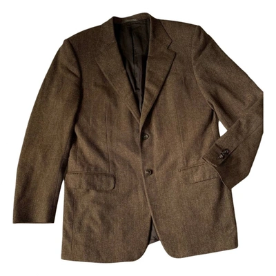 Pre-owned Corneliani Wool Jacket In Brown
