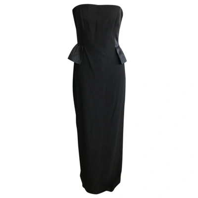 Pre-owned Escada Wool Maxi Dress In Black