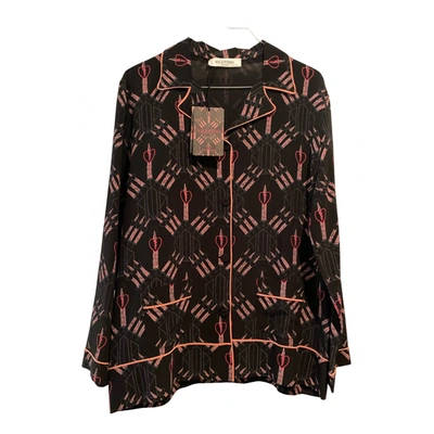 Pre-owned Valentino Silk Shirt In Black