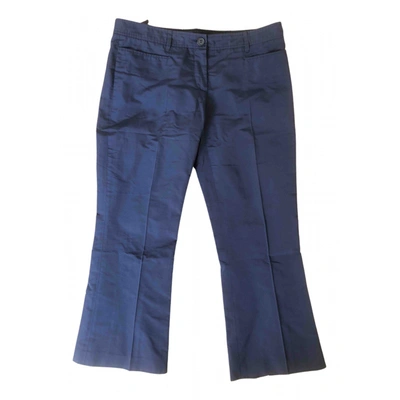 Pre-owned Miu Miu Slim Pants In Blue