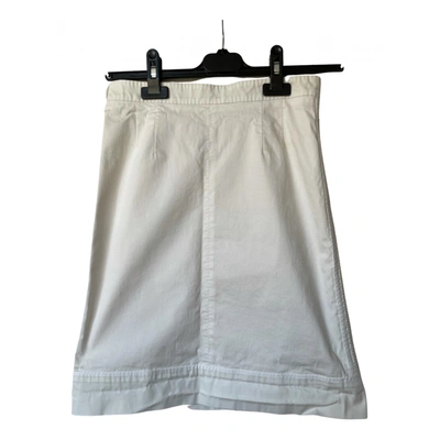Pre-owned Louis Vuitton Mid-length Skirt In White