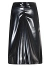 Moncler Genius 2 Moncler 1952 Faux Leather Midi Skirt In Black
