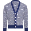 GUCCI MULTICOLOR CARDIGAN FOR BOY WITH DOUBLE GG,638323 XKBNH 4632