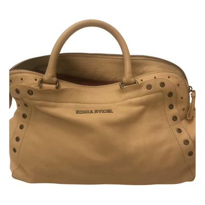 Pre-owned Sonia Rykiel Leather Handbag In Beige