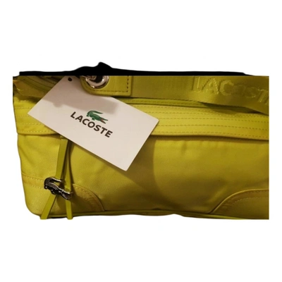 Pre-owned Lacoste Cloth Handbag In Yellow
