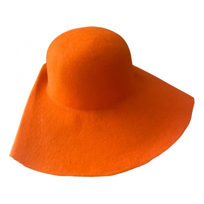 Pre-owned Philosophy Di Alberta Ferretti Wool Hat In Orange