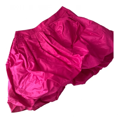 Pre-owned Miu Miu Silk Skirt In Pink