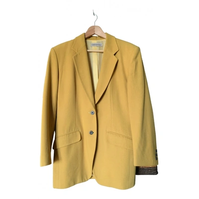 Pre-owned Calvin Klein Wool Blazer In Yellow