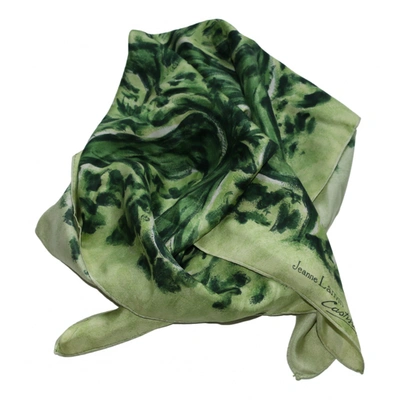 Pre-owned Lanvin Silk Scarf In Green