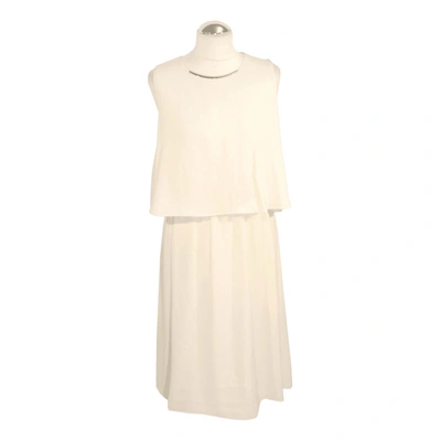 Pre-owned Guess Mid-length Dress In Ecru