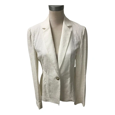 Pre-owned Diane Von Furstenberg Short Vest In White