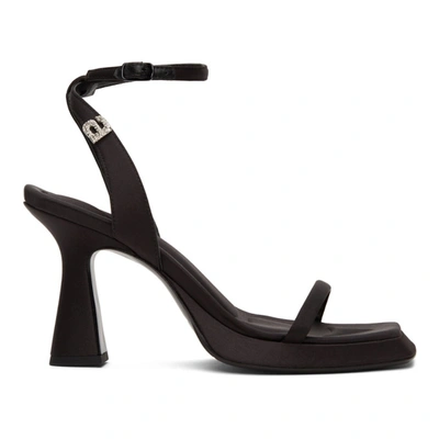Alexander Wang Shannan 105mm Platform Satin Sandals In Black