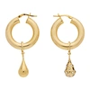 MOUNSER GOLD MISMATCHED FLOW EARRINGS