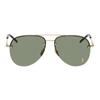 SAINT LAURENT GOLD CLASSIC SL 11 AVIATOR SUNGLASSES