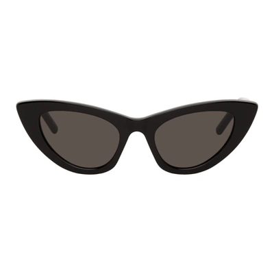 Saint Laurent 52mm Black New Wave 213 Lily Sunglasses In Black/solid Grey