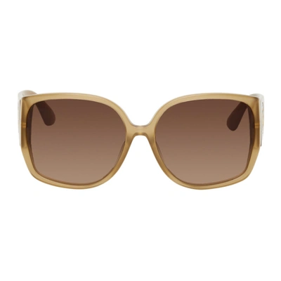 Burberry Brown Oversize Tb Sunglasses