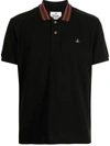 VIVIENNE WESTWOOD STRIPED COLLAR POLO SHIRT