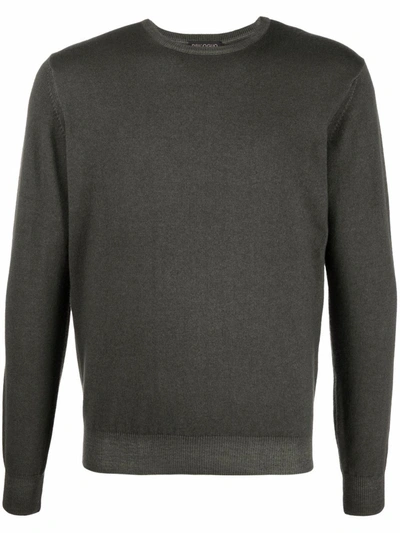 Dell'oglio Crew-neck Rib-trimmed Jumper In 绿色