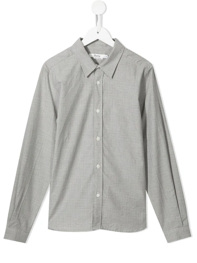 Bonpoint Teen Grey Micro-houndstooth Shirt In 灰色