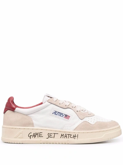Autry Game Set Match Panelled Sneakers In Rosso