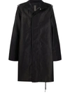 RICK OWENS DRKSHDW HIGH-NECK MIDI PARKA