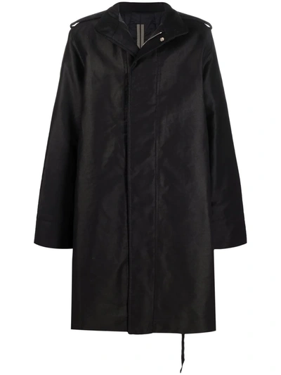 Rick Owens Drkshdw High-neck Midi Parka In Black