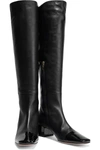GIANVITO ROSSI WATTS 45 SMOOTH AND PATENT-LEATHER KNEE BOOTS,3074457345626283118