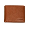 BREED BREED LOCKE GENUINE LEATHER BI-FOLD WALLET - BROWN