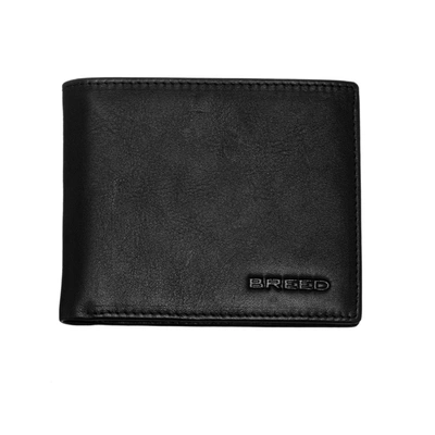 Breed Locke Genuine Leather Bi-fold Wallet - Black