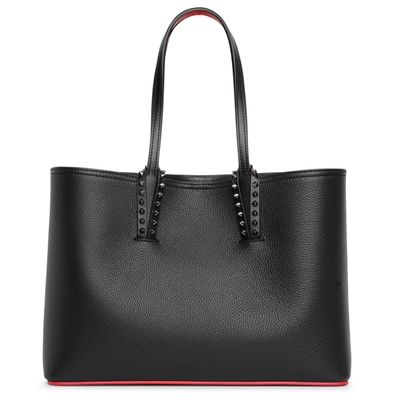 Christian Louboutin Cabata Small  Leather Tote Bag In Black/black