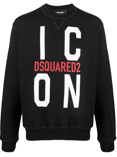 Dsquared2 Sweatshirt With Icon Logo In Black