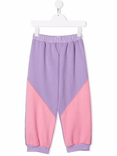 Wauw Capow By Bangbang Kids' Max Colour-block Sweatpants In Purple