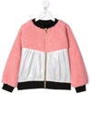 WAUW CAPOW BY BANGBANG FAUX SHEARLING-PANELLED BOMBER JACKET