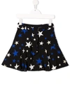 Twinset Star-print Flared Skirt In Black