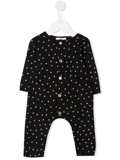 Babe And Tess Babies' Star-print Romper In Grey