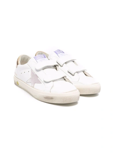 Golden Goose Kids' May School Sneakers In White