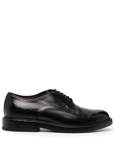 Henderson Baracco Leather Lace-up Shoes In Schwarz