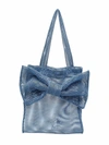Wauw Capow By Bangbang Big Bow Shoulder Bag In Blue
