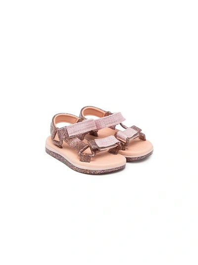 Mini Melissa Babies' 魔术贴凉鞋 In Pink