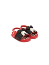 Mini Melissa Mickey-embellished Sandals In Red
