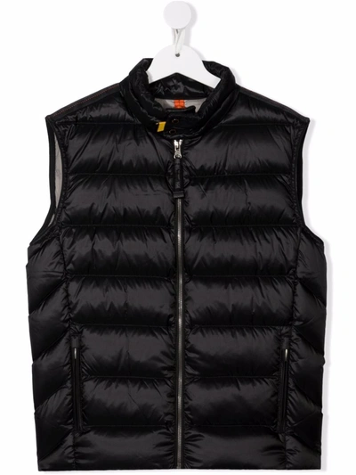 Parajumpers Teen Feather-down Padded Gilet In Black