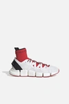Adidas By Stella Mccartney Asmc Climacool Vento Neoprene And Mesh Sneakers In Ftw White/core Black/vivid Red