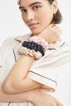 Slip 3-piece Pure Silk Large Scrunchie Set In Black/pink/caramel