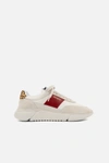 Axel Arigato Genesis Mixed Leather Retro Runner Sneakers In Cremino/bordeaux