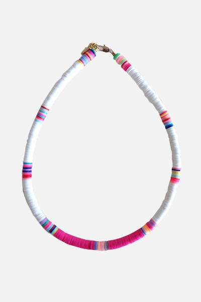 Allthemust Heishi Polymer Necklace In White